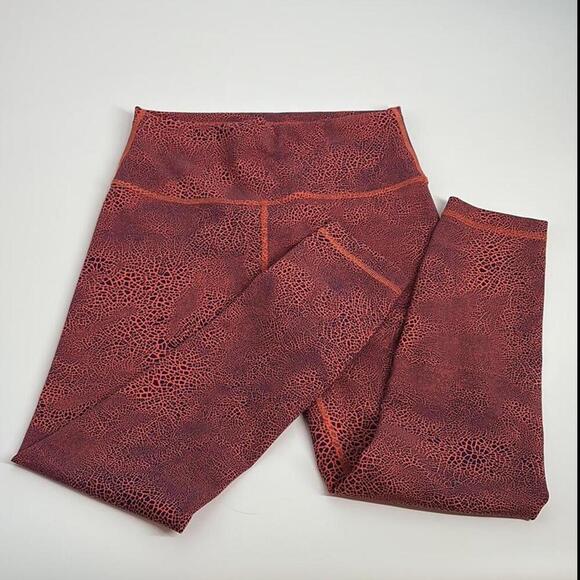 Lululemon High-Rise Leggings - Size 8 - Coral Print - Picture 2 of 5